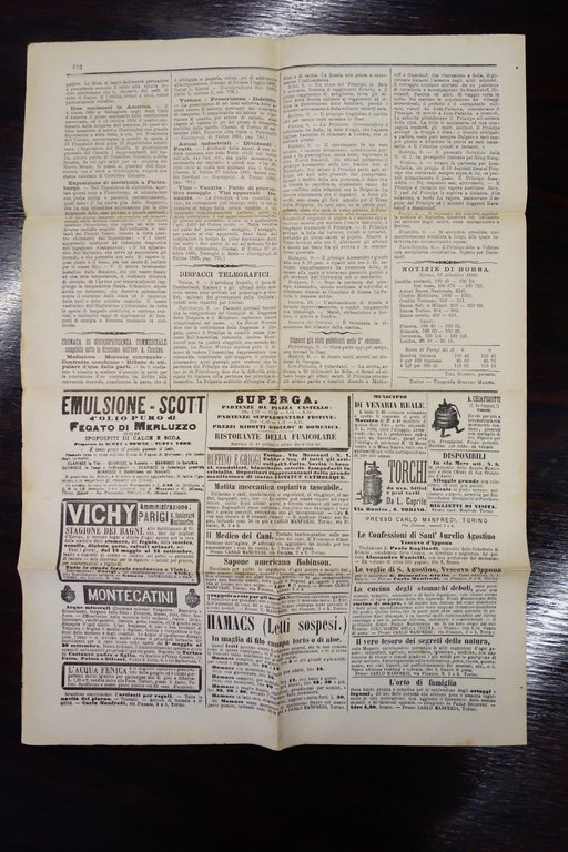 L'Unità Cattolica quotidiano 1884-1886-1887-1889 10 nn. completi molto buoni