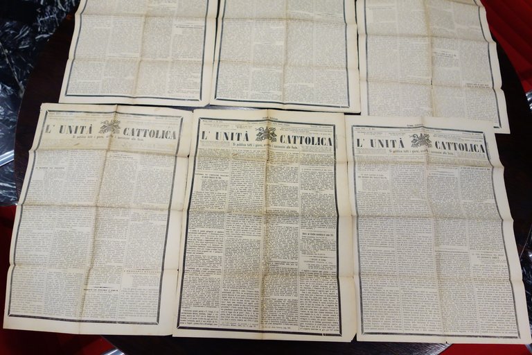 L'Unità Cattolica quotidiano 1884-1886-1887-1889 10 nn. completi molto buoni