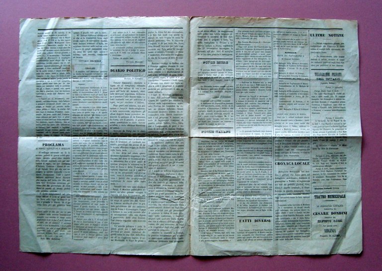 L'Unitario Novembre 1860 N 130 Vittorio Emanuele Capua Garigliano proclama | Immagine Gallery 2