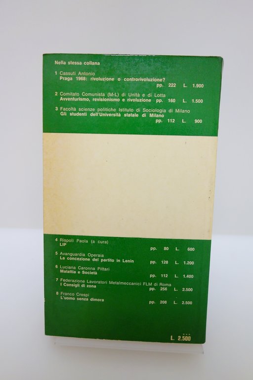 L'UOMO SENZA DIMORA CRESPI SAPERE EDIZIONI 1974