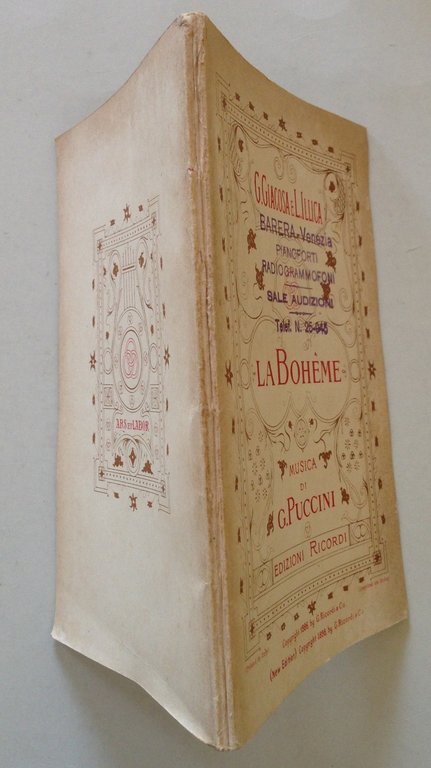 La BohËme Quattro Quadri di Giuseppe Giacosa e Luigi Illica …
