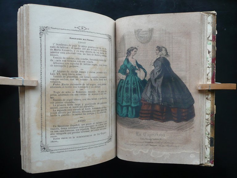 La Caprichosa Revista de Modas Salones y Teatros 1858 16 …
