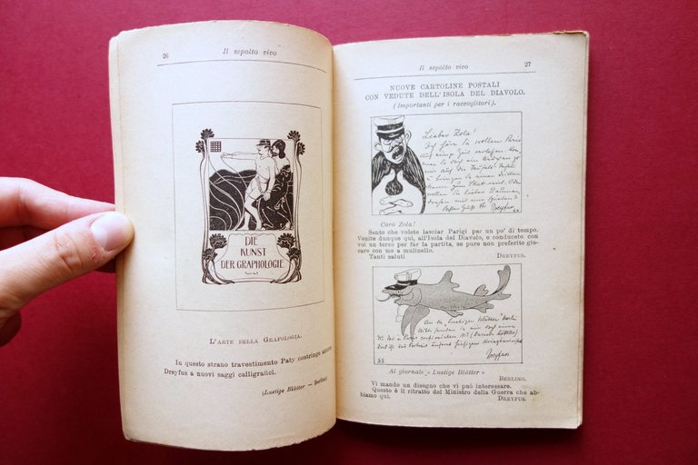La Caricatura nell'Affare Dreyfus Tipografia Verri Milano 1899 Molto Raro