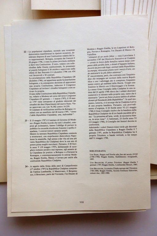 La Carta d'Identit‡ del Primo Tricolore Bellocchi Reggio Emilia 1987 …