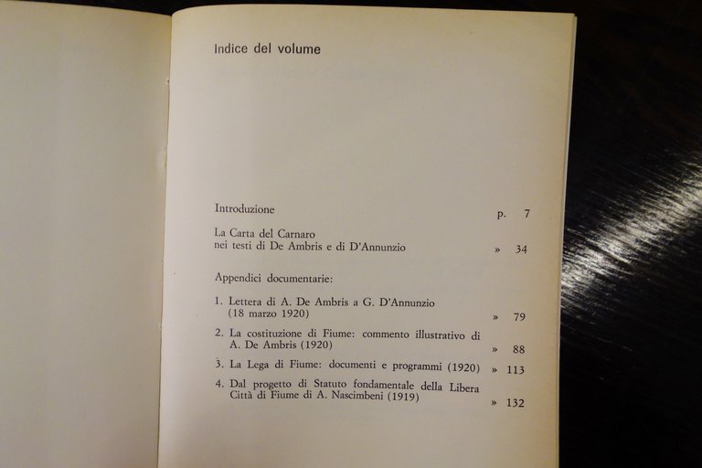 LA CARTA DEL CARNARO NEI TESTI DI DE AMBRIS E …