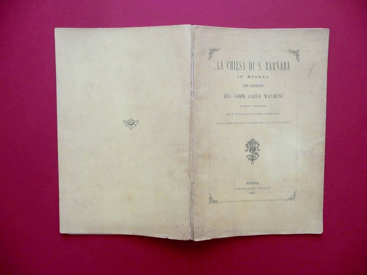 La Chiesa di S. Barnaba in Modena Carlo Malmusi Tipografia …