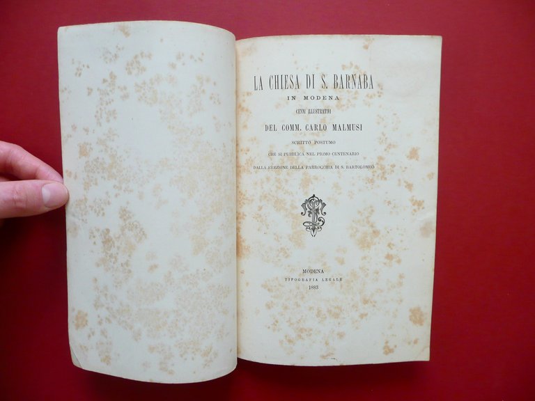 La Chiesa di S. Barnaba in Modena Carlo Malmusi Tipografia …