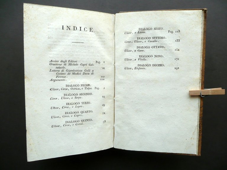 La Circe di Giovanni Battista Gelli Classici Italiani Milano 1804 …