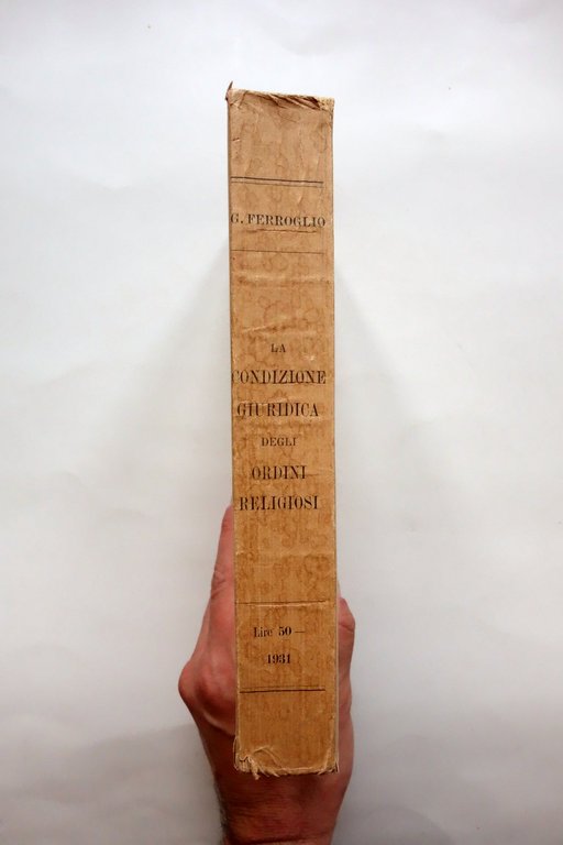La Condizione Giuridica degli Ordini Religiosi G. Ferroglio Bocca Torino …