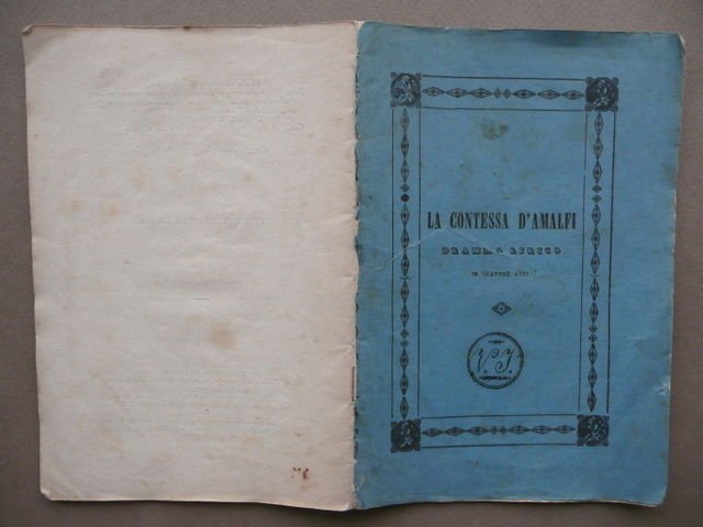 La Contessa Di Amalfi Peruzzini Petrella Libretto Opera Teatro Argentina … | Immagine principale