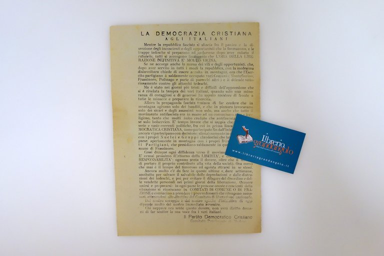 La Democrazia Cristiana agli Italiani Modena Montefiorino Frassinoro WW2 RSI