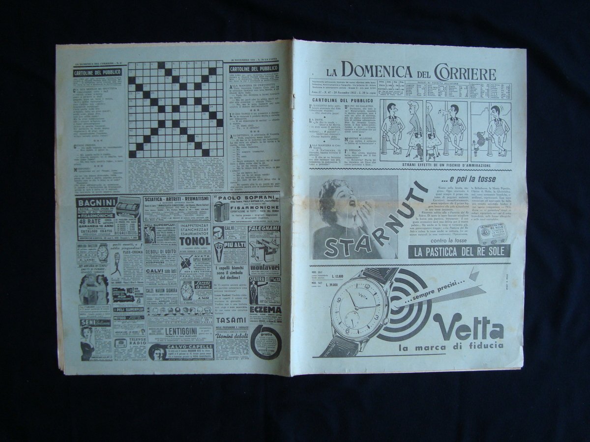 La Domenica del Corriere N 47 1955 Calcio rissa Vomero …