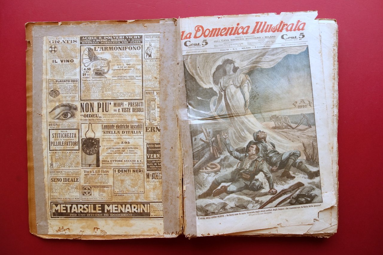 La Domenica Illustrata Anno III 1916 Sonzogno Milano 51 Numeri …