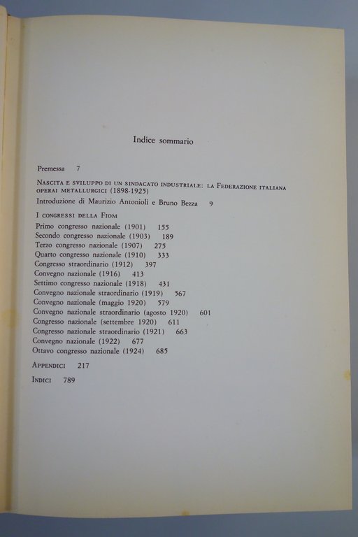 LA FIOM DALLE ORIGINI AL FASCISMO 1901-1924 ANTONIOLI BEZZA DE …