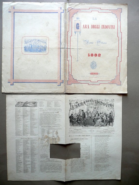 La Gara degli Indovini Anno Ottavo Torino 1882 8 Numeri …