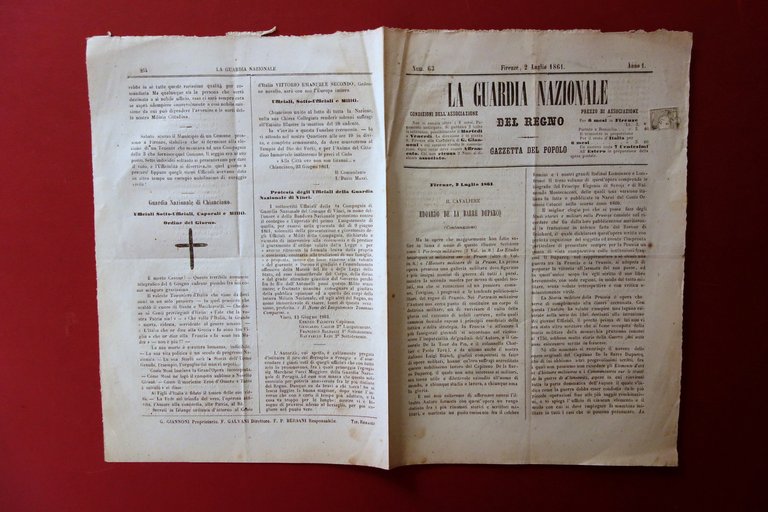 La Guardia Nazionale del Regno Gazzetta Anno 1 N. 63 …