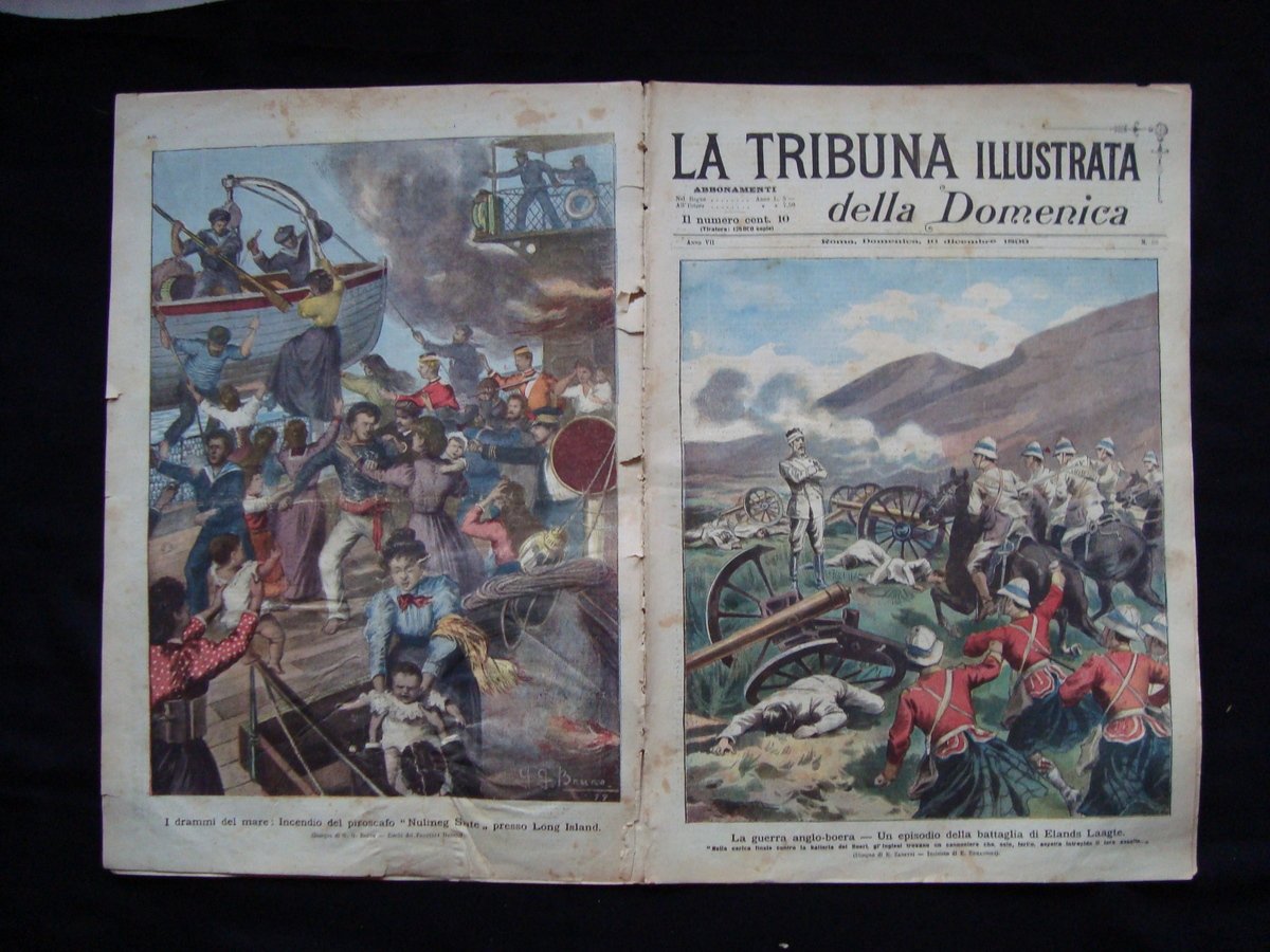 La guerra anglo boera episodio battaglia Elands Laagte TRIBUNA ILLUSTRATA …