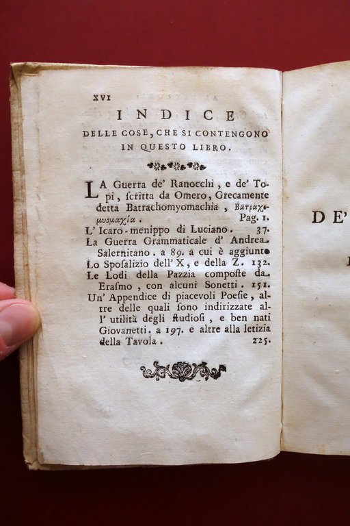 La Guerra de' Ranocchi e de' Topi Angiol Maria Ricci …