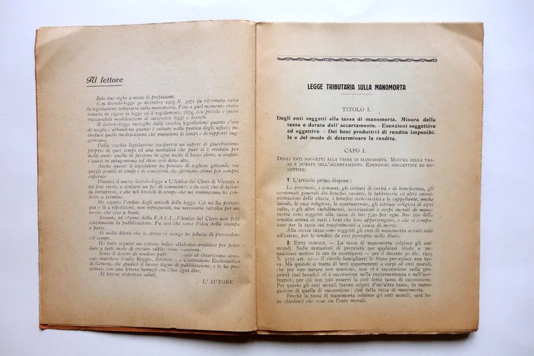 La Legge Tributaria sulla Manomorta Lino Laghi Tip. Commerciale Vicenza …