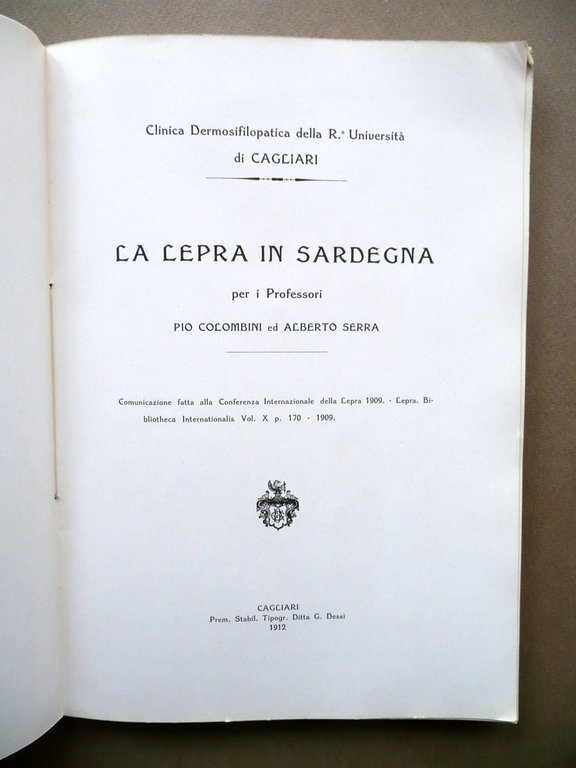 La Lepra in Sardegna Pio Colombini Alberto Serra Dessi Cagliari … | Immagine Gallery 3