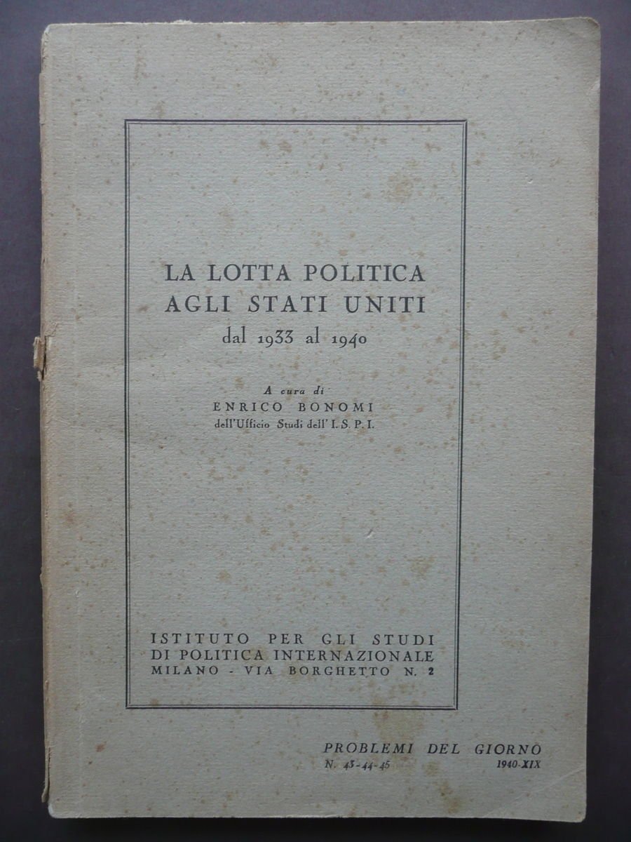 La Lotta Politica Agli Stati Uniti dal 1933 al 1940 …