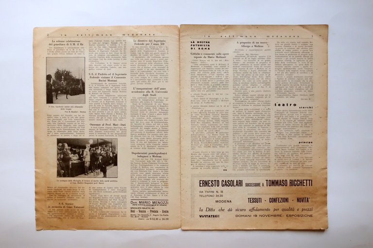 La Mostra Futurista di Roma Mario Molinari La Settimana Modenese …