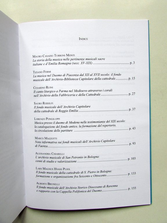 La Musica in Chiesa Raccolte Musicali negli Archivi Ecclesiastici Emilia …