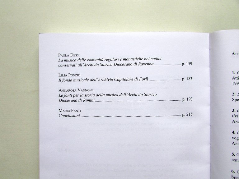 La Musica in Chiesa Raccolte Musicali negli Archivi Ecclesiastici Emilia …