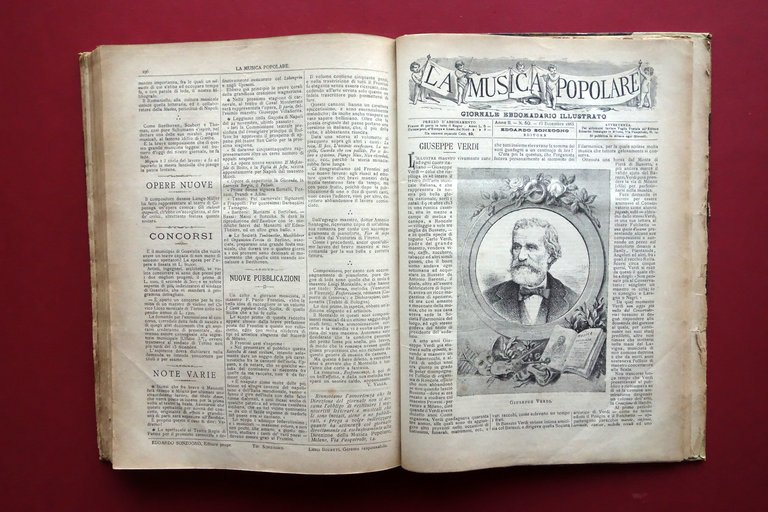 La Musica Popolare Giornale Anno II 1883 52 Numeri Annata …