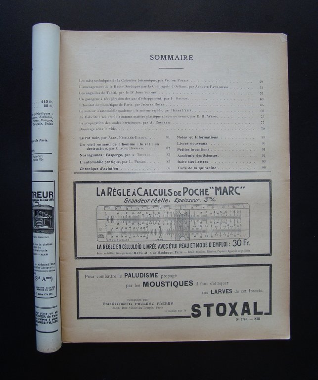 La Nature rivista francese N. 2765 15 Juillet 1927 Totems