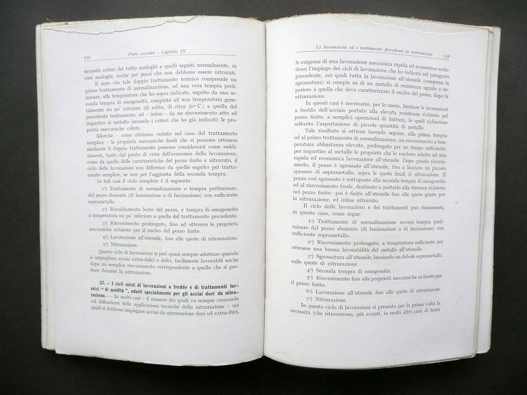 La Nitrurazione dell'Acciaio Federico Giolitti Hoepli Milano 1933 Chimica