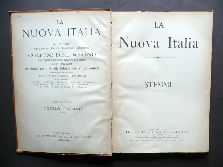 La Nuova Italia Stemmi Vallardi Milano Primo '900 Araldica Blasoni …