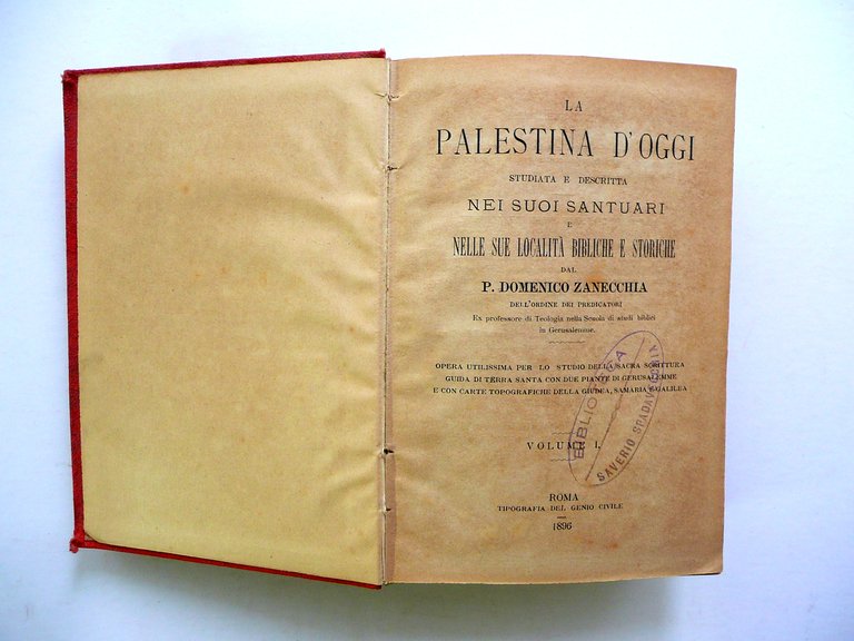 La Palestina d'Oggi Domenico Zanecchia Genio Civile Roma 1896 2 …