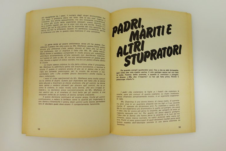 LA POLITICA DELLO STUPRO TESTIMONIANZE VIOLENZA RUSSEL LIMENETIMENA 1976