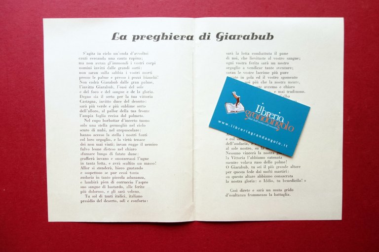 La Preghiera di Giarabub Guido Bergamini Castelfranco Emilia 1941 Colonie … | Immagine Gallery 2