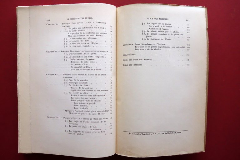 La Raison d'Etre du Mal d'Apres Saint Augustin G. Philips …