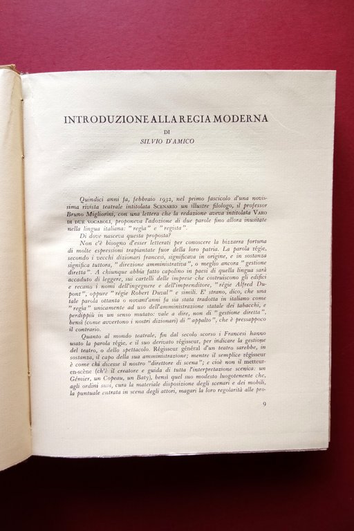 La Regia Teatrale a cura di Silvio d'Amico Belardetti Roma …