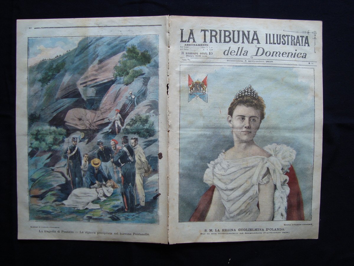 La Regina Guglielmina D'Olanda Incoronazione TRIBUNA ILLUSTRATA 4 settembre 1898 | Immagine principale