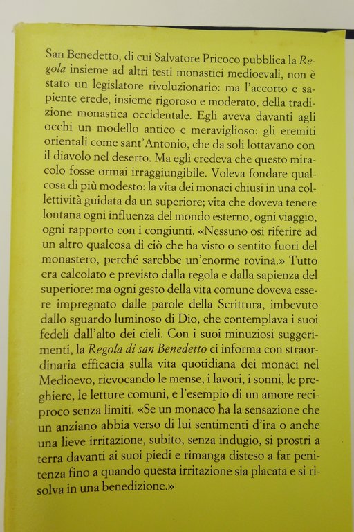 LA REGOLA DI SAN BENEDETTO E LE REGOLE DEI PADRI …