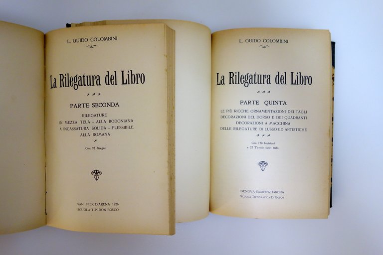La Rilegatura del Libro G. Colombini Tip.D. Bosco 1926-28 5 …