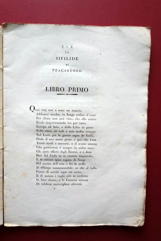 La Sifilide Poema di Girolamo Fracastoro Luigi Zaccarelli Manini Cremona … | Immagine Gallery 3
