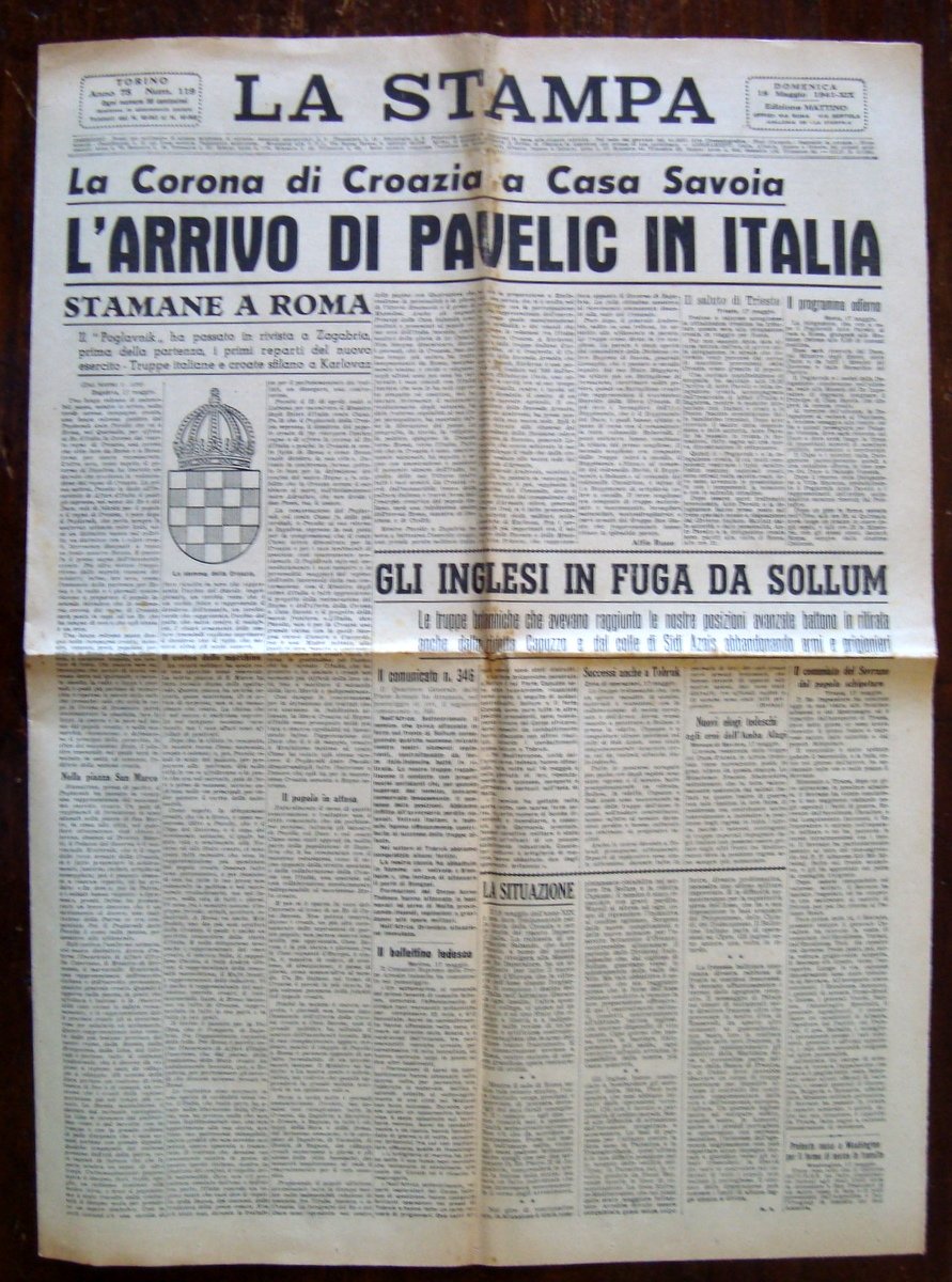 La Stampa Anno 75 n. 119 18 Maggio 1941 in …