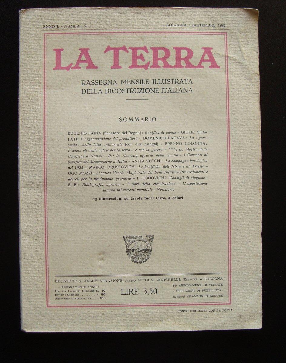 LA TERRA ricostruzione 1925 DRUSCOVICH bonifiche istriane Arsa Rachite Fianona