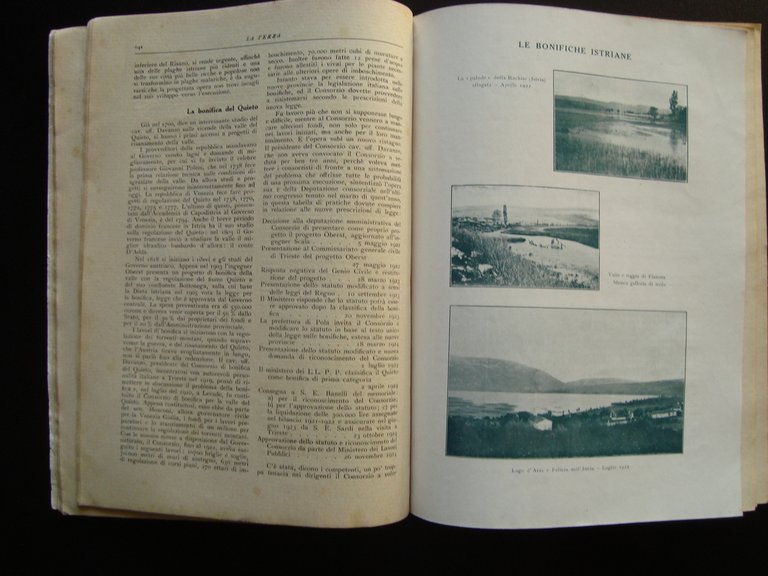 LA TERRA ricostruzione 1925 DRUSCOVICH bonifiche istriane Arsa Rachite Fianona
