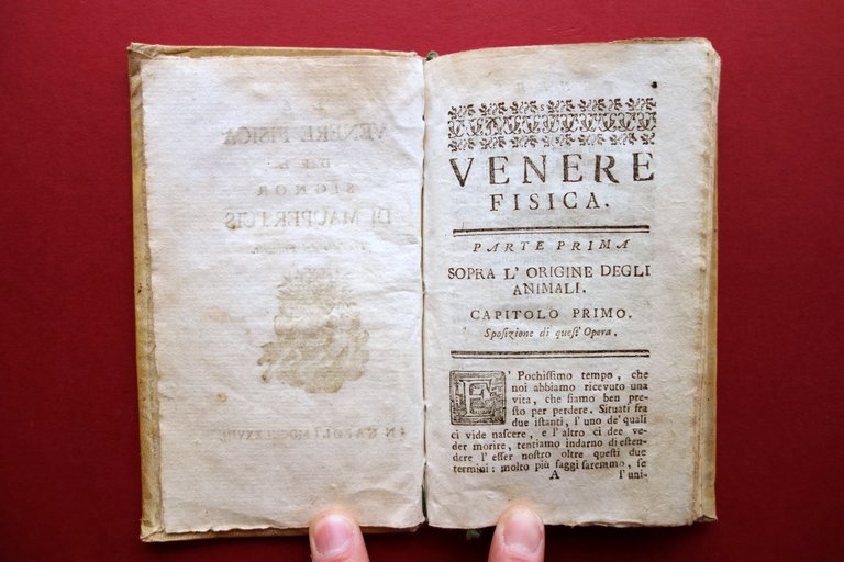 La Venere Fisica del Signor di Maupertuis Napoli 1778 Storia …