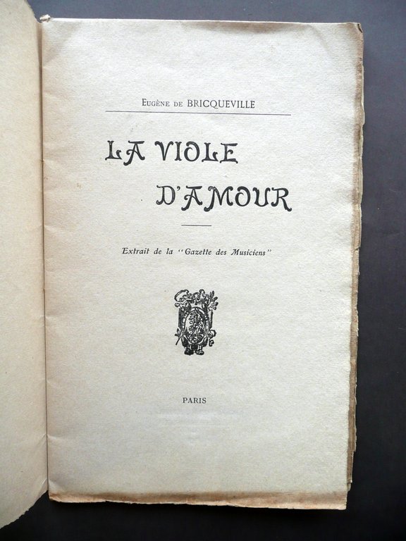 La Viole d'Amour EugËne de Bricqueville Paris Primo Novecento Musica … | Immagine Gallery 2