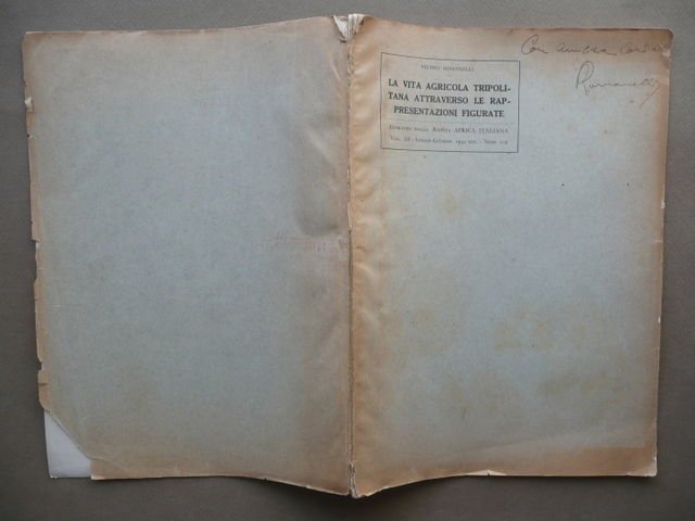 La Vita Agricola Tripolitana Rappresentazioni Figurate Romanelli Africa 1930
