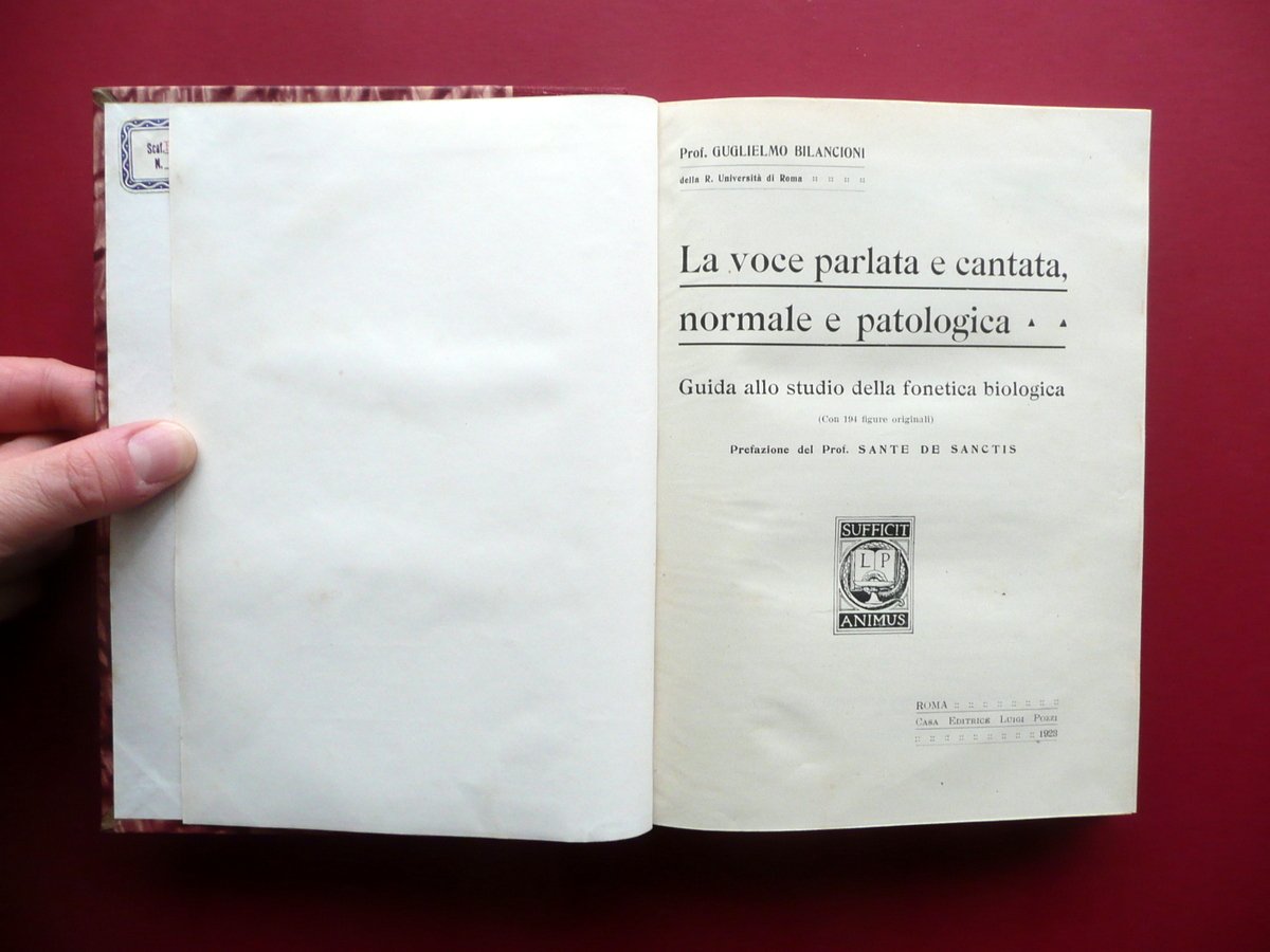 La Voce Parlata e Cantata Normale e Patologica Bilancioni Pozzi …