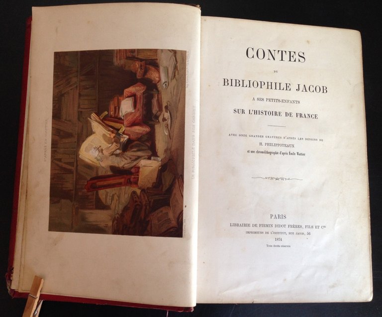 LACROIX P.CONTES DU BIBLIOPHILE JACOB SUR L'HISTOIRE DE FRANCE PARIGI …