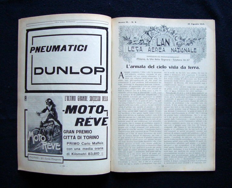 LAN Rivista Mensile Aereonavigazione Anno II N 8 31 Agosto …